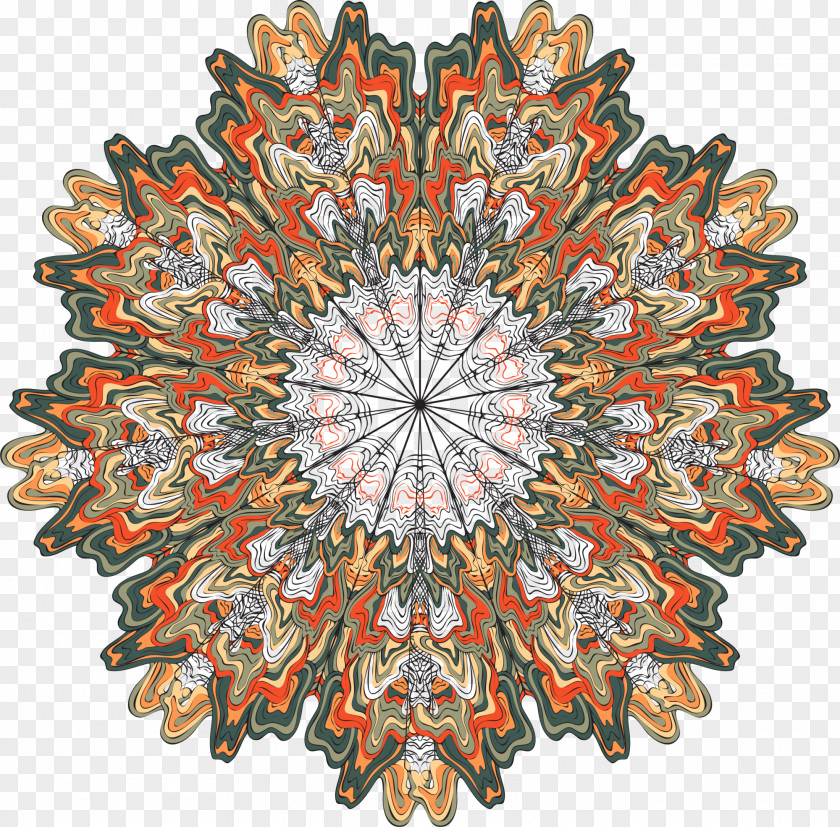 Orange Pattern Motif Clip Art PNG