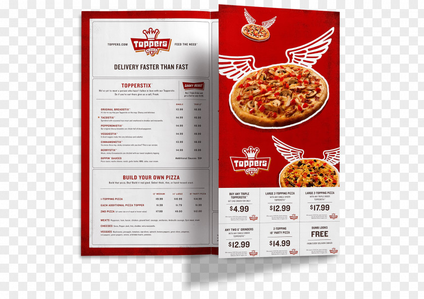 Pizza Toppers Cafe Italian Cuisine Menu PNG