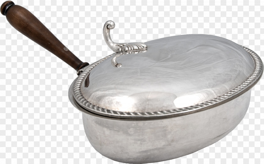 Silver Material Frying Pan PNG