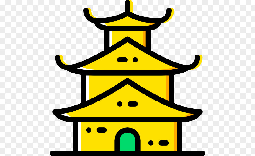 Pagoda Under A Palm Tree Clip Art PNG