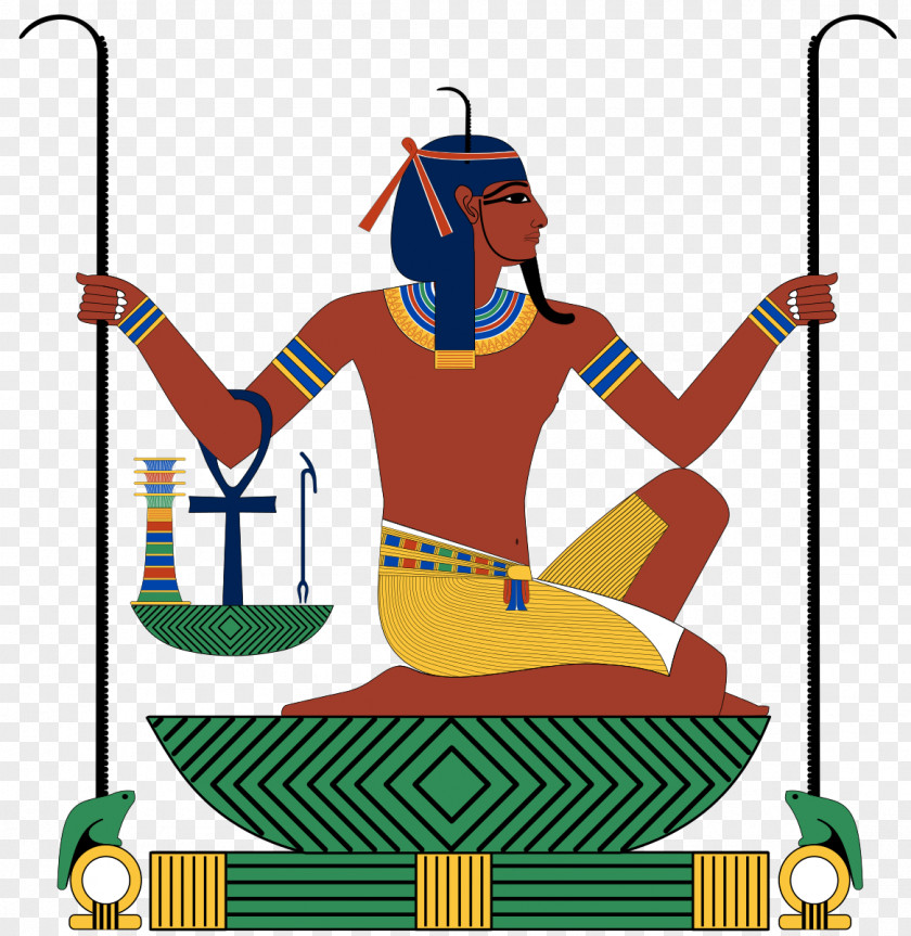 Egyptian Gods Lotus Chalice Ancient Deities Heh Deity PNG