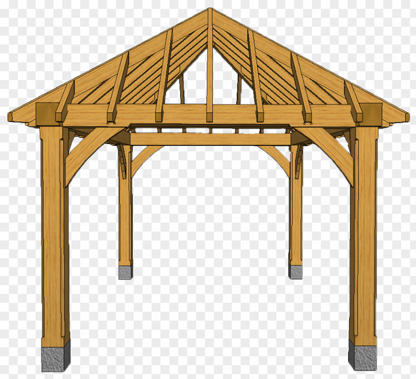 Gazebo Pergola Roof Timber Framing Garden PNG