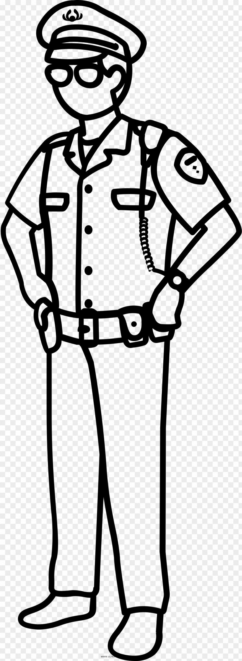 Police Drawing Coloring Book Line Art Ausmalbild PNG