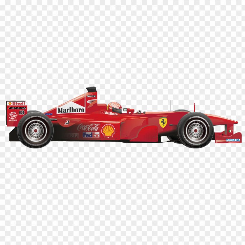 Red Racing Car Formula One Sports Auto PNG