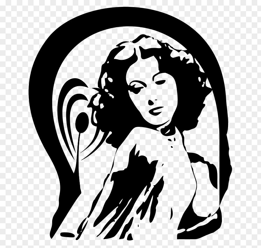 Actor Hedy Lamarr Black And White Clip Art PNG