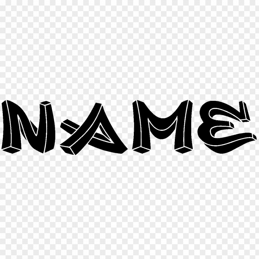 Name Sticker Adhesive Text Wall Decal Brand PNG
