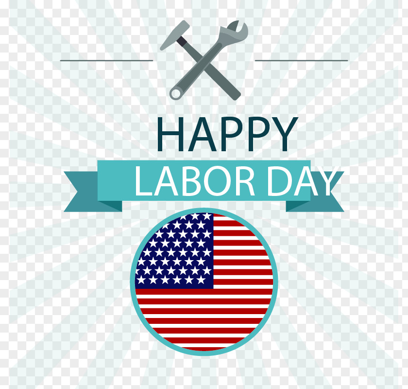 Light Radiation Background With The US Labor Day Flag Euclidean Vector Icon PNG