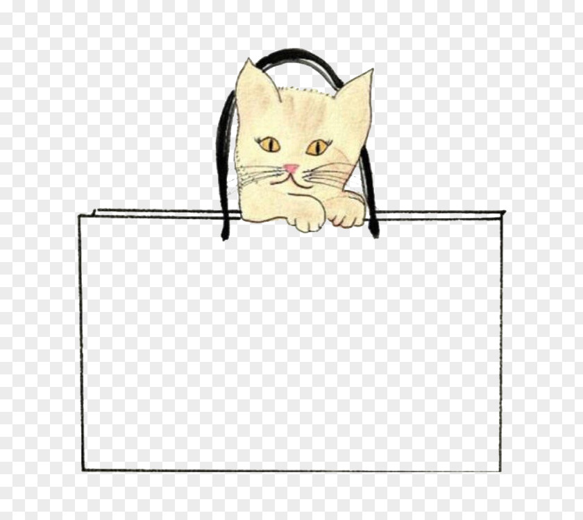 The Kitten On Bag Chanel Cat Fashion Illustration PNG