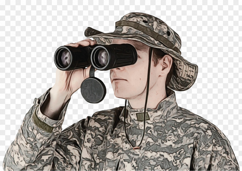 Gesture Monocular Army Cartoon PNG