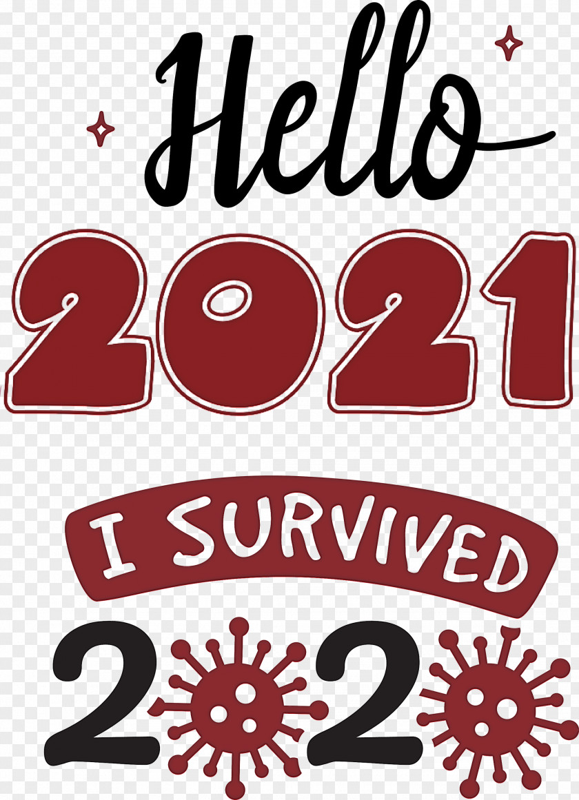 Hello 2021 New Year PNG