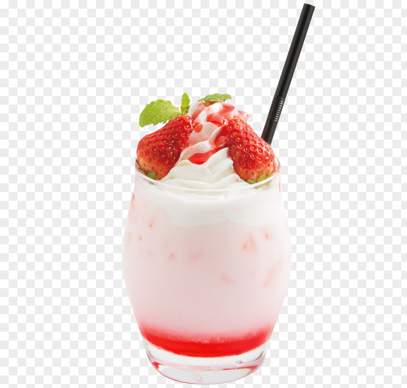 Milk Milkshake Ice Cream Strawberry PNG