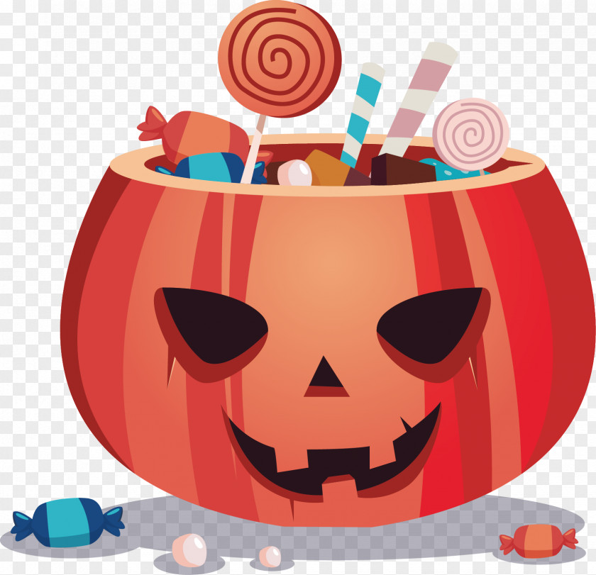 Vector Hand-painted Pumpkin Monster Halloween Trick-or-treating Royalty-free Illustration PNG