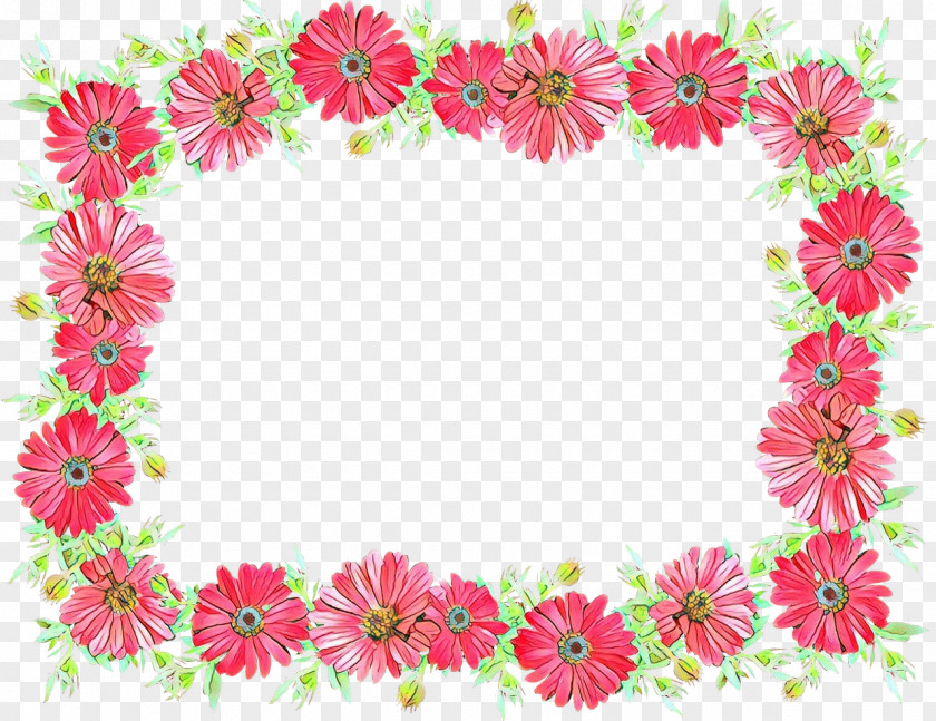 Wildflower Interior Design Pink Flower Border PNG