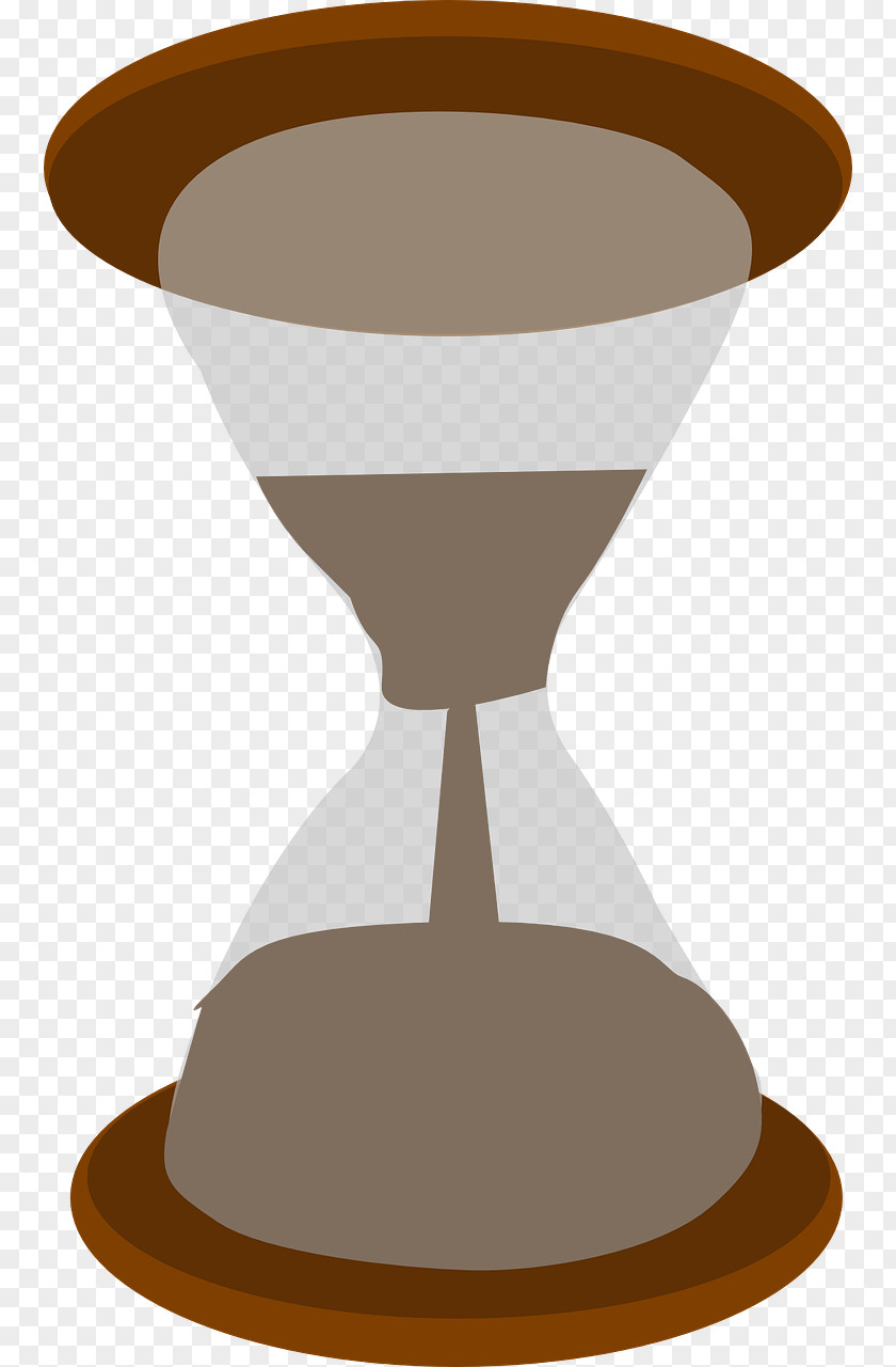 Brown Hourglass Time Clock PNG