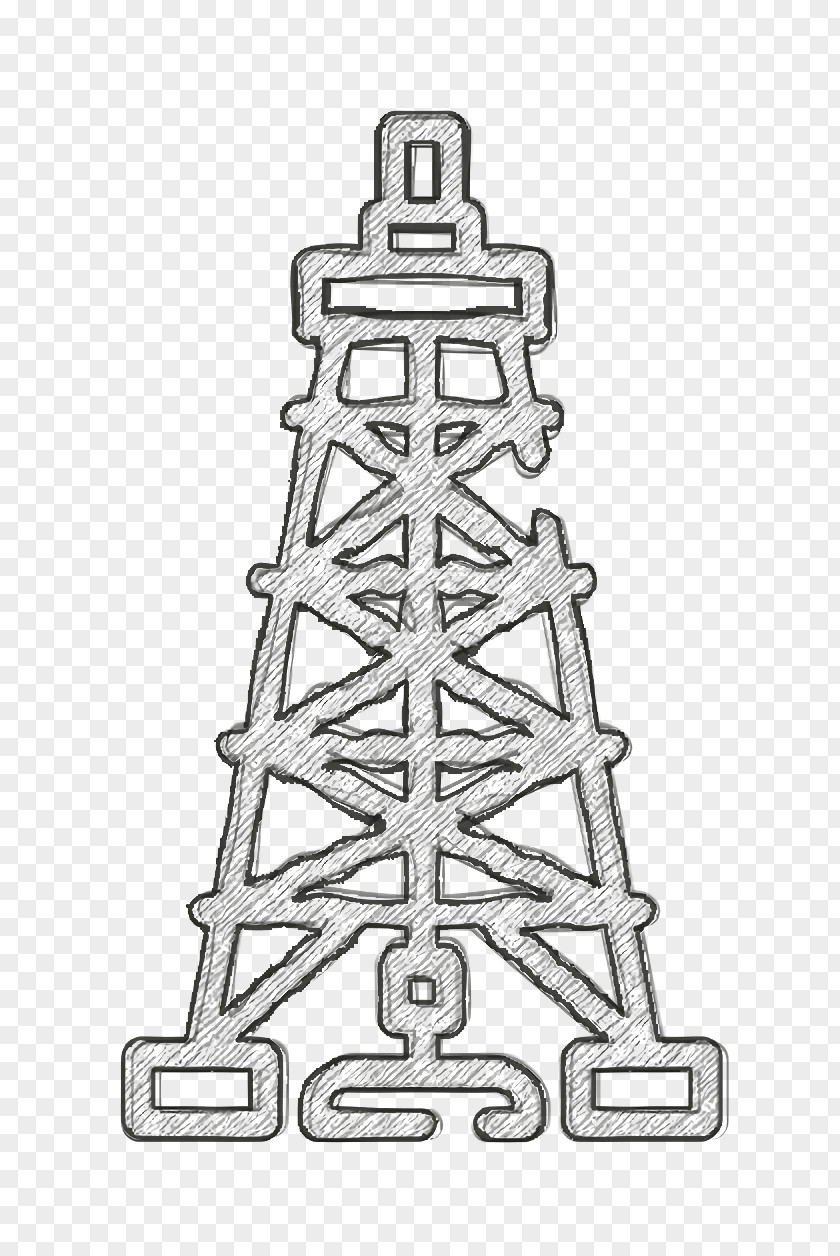 Derrick Icon Industrial Process Tower PNG
