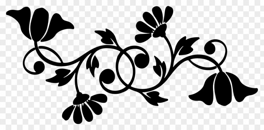Flower Floral Design Motif Silhouette Clip Art PNG