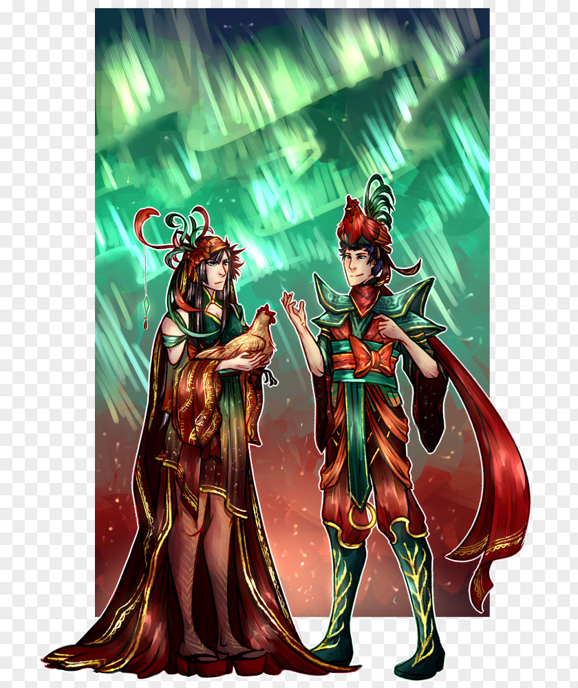 Crowned Crane Mythology Costume Design Supervillain Cartoon PNG