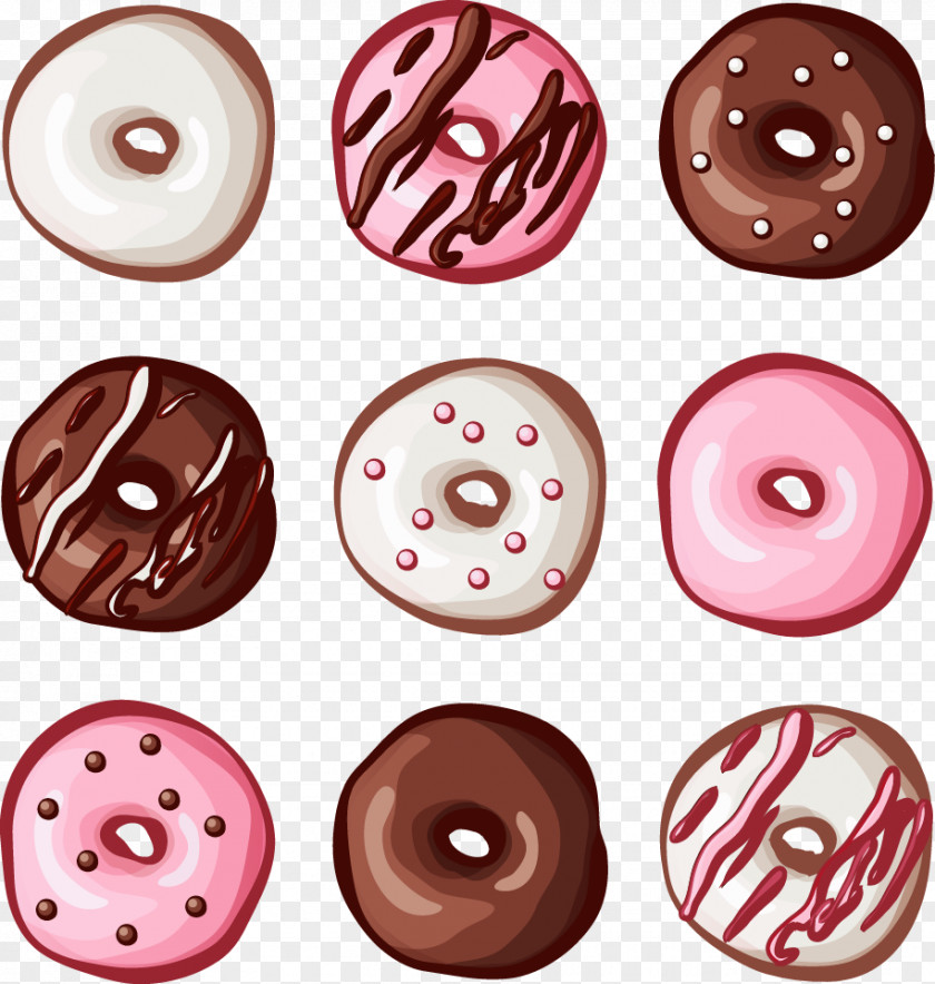 Hand-painted Cartoon Donut Doughnut Dessert Adobe Illustrator PNG