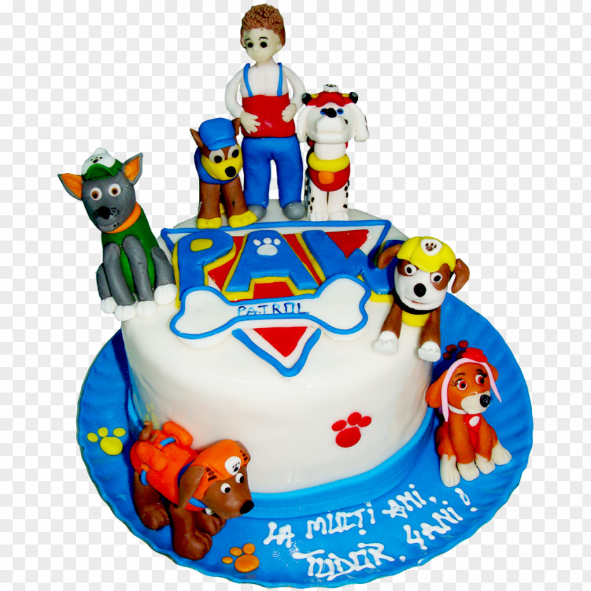 Paw Patrol Torte Birthday Cake Sugar Decorating PNG
