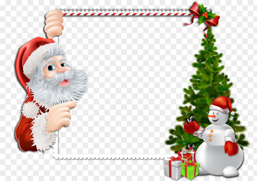 Santa Claus Borders And Frames Christmas Picture Clip Art PNG