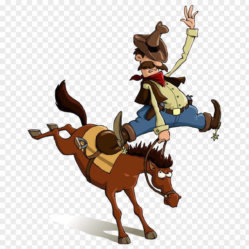 Vector Rider Horse Cowboy Cartoon Equestrianism PNG
