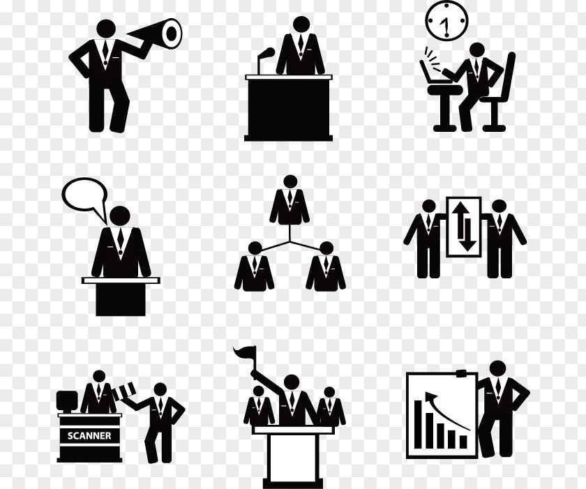 Business People Icon Material PNG