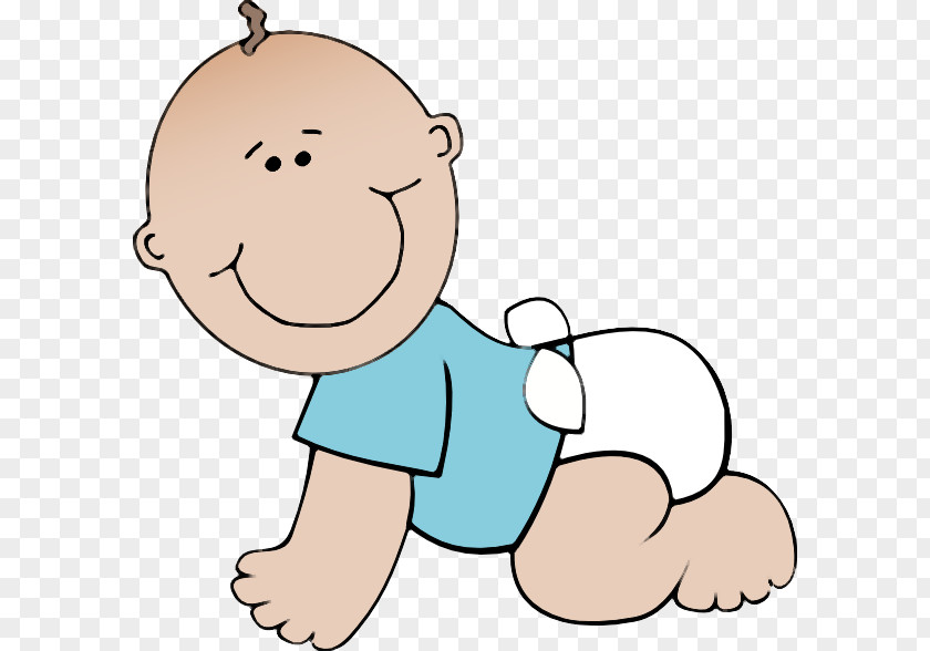 Cute Crawling Baby Diaper Infant Shower Clip Art PNG
