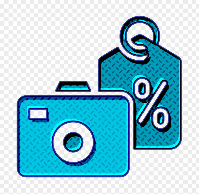 Electric Blue Shopping Icon Buy Discount Electronic PNG
