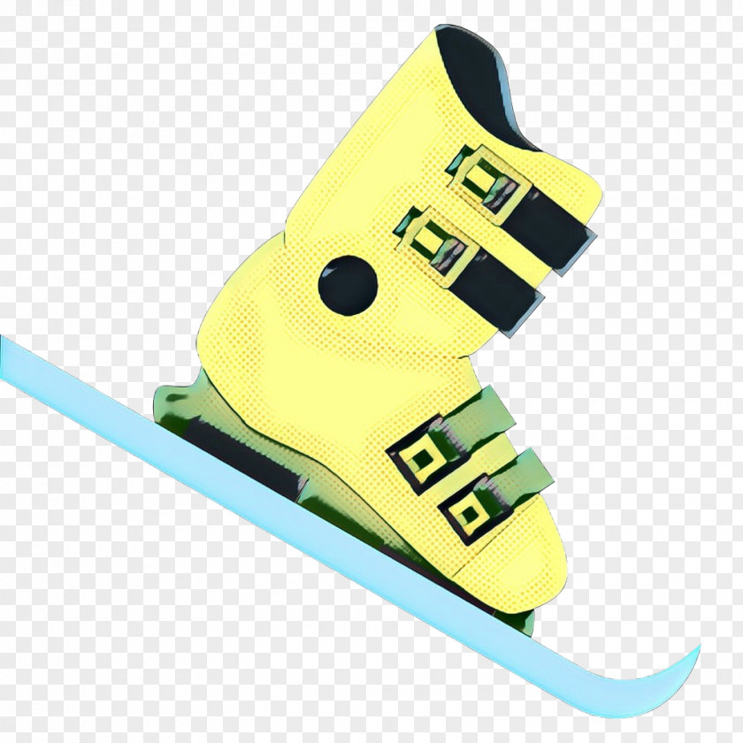 Ski Footwear Retro Background PNG