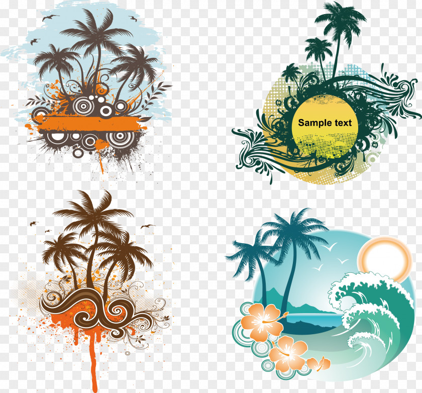 Travel Posters Coconut Euclidean Vector Graphic Design PNG