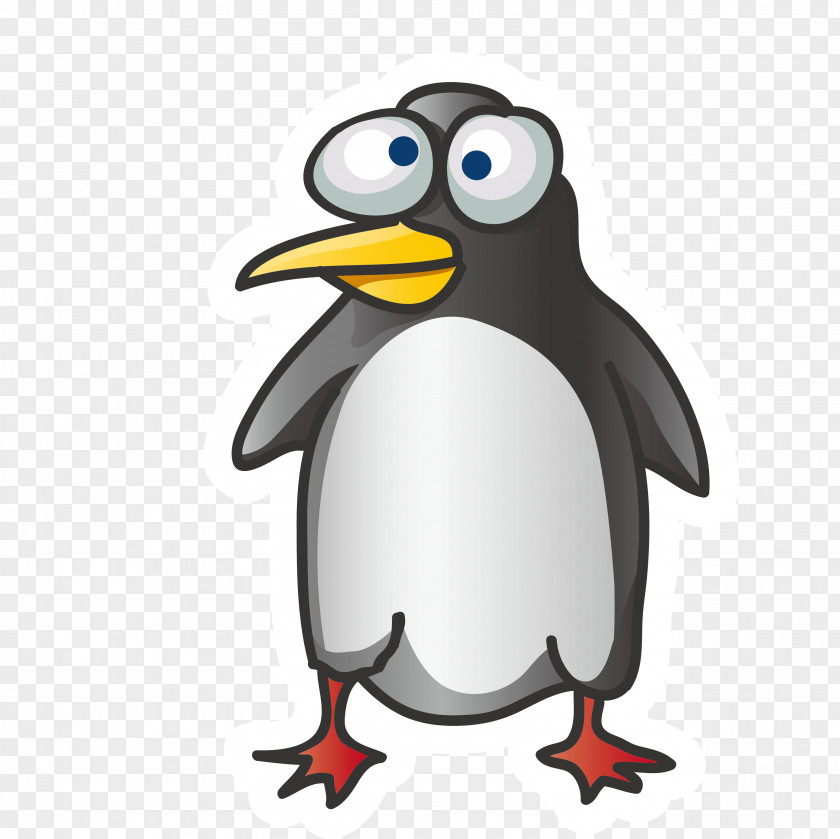 Vector Penguin Cartoon Sticker Illustration PNG