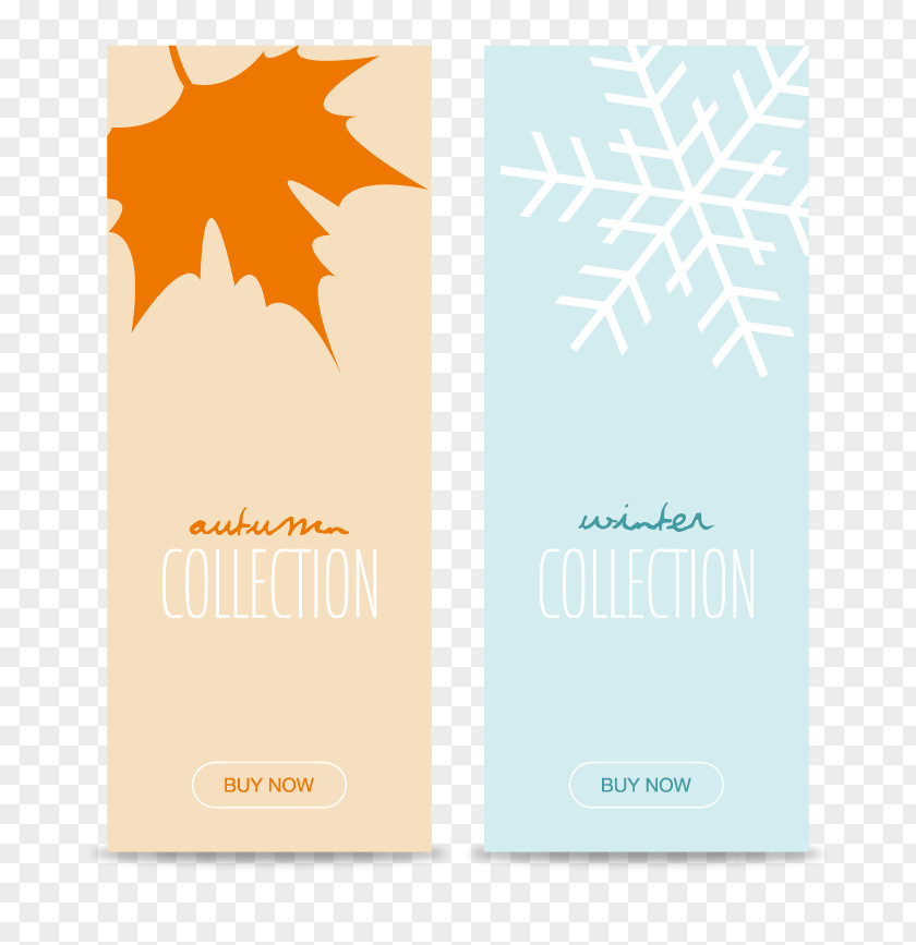 Vector Autumn And Winter Banners Banner Poster Mockup PNG