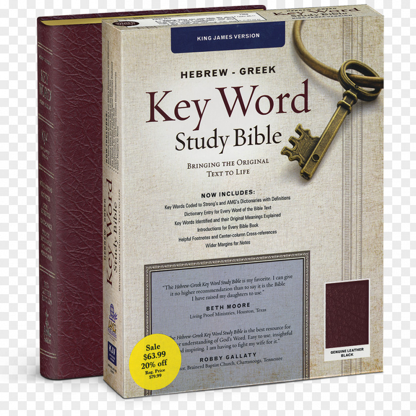 Book The Hebrew-Greek Key Word Study Bible New American Standard King James Version PNG