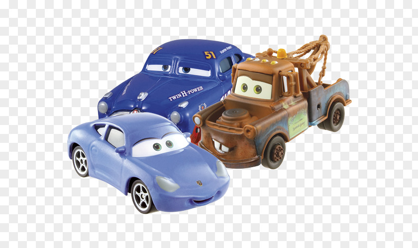 Brent Mustangburger Mater Lightning McQueen Sally Carrera Die-cast Toy Cars PNG