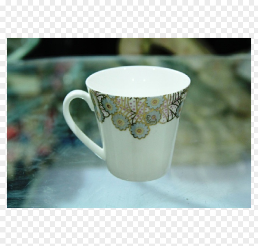 Coffee Set Cup Glass Saucer Mug Porcelain PNG