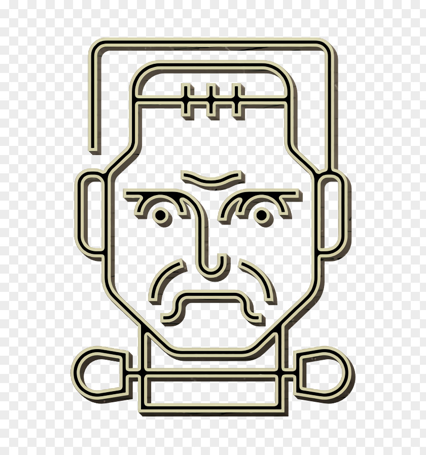 Rectangle Line Art Fantasy Icon Frankenstein Halloween PNG