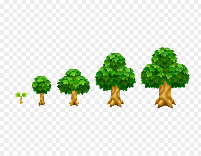 Animal Crossing Tree Font Branching Animated Cartoon PNG
