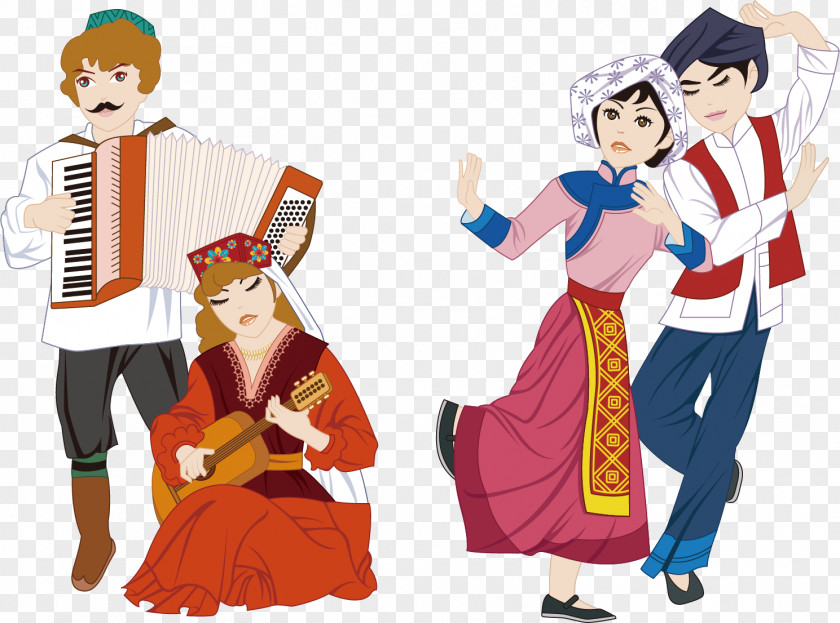 Minority Winter Ethnische Minderheit U6c11u65cf Cartoon Tujia People PNG