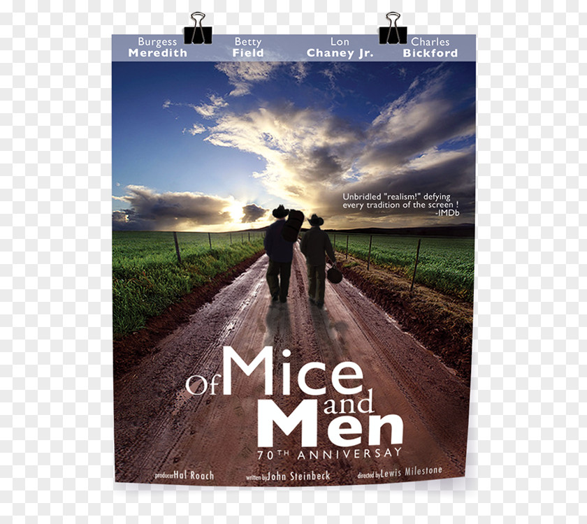 Poster Advertising Of Mice And Men Film Book PNG