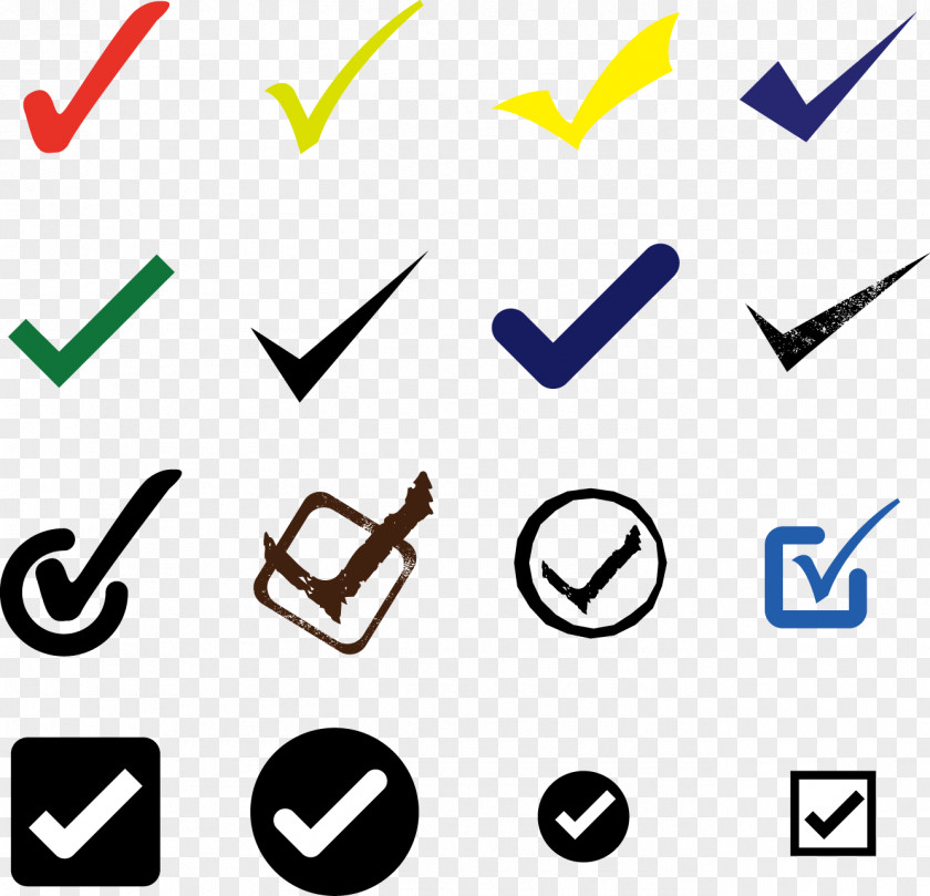 Vector Painted Checkmark Symbol Check Mark Clip Art PNG