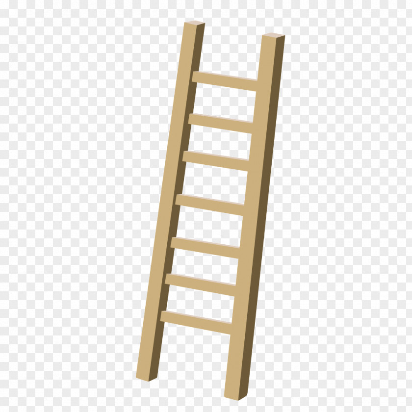 Yellow Texture Wooden Ladder Stairs Wood Icon PNG