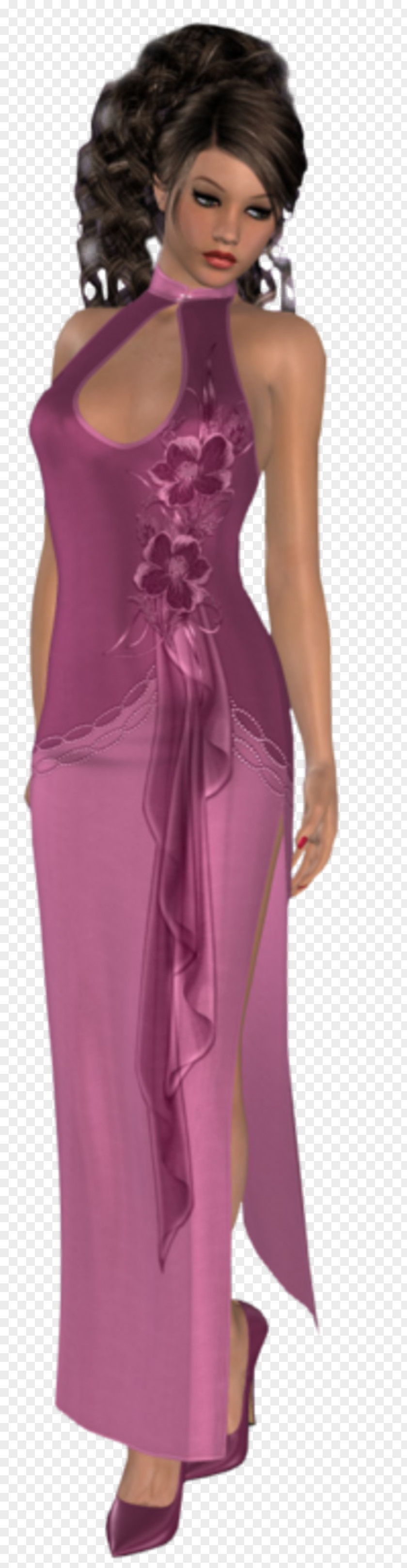 Dress Cocktail Satin Gown PNG