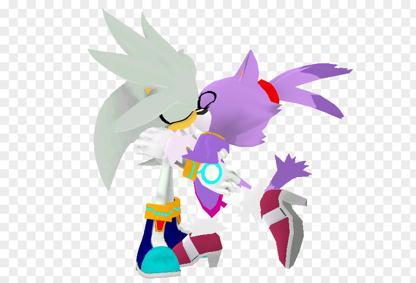 Kiss Love Silver The Hedgehog PNG