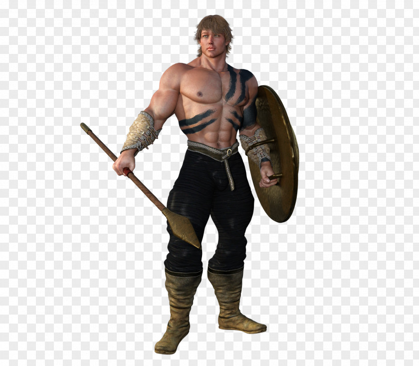 Viking Warrior Figurine Muscle PNG