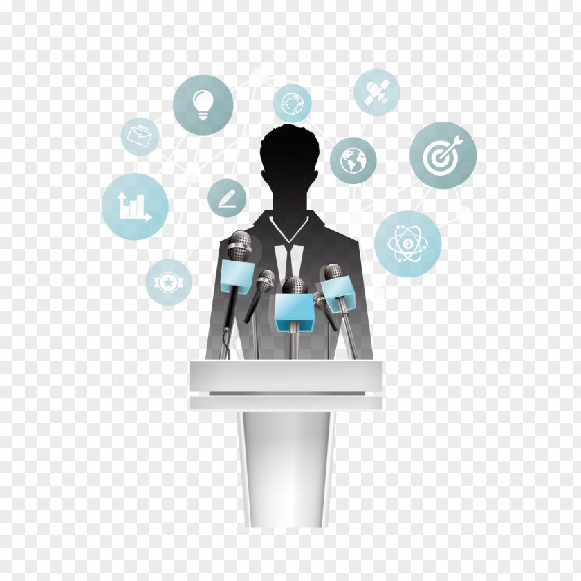 Person Speaking On Stage Icon PNG