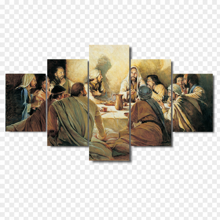 Star Decoration The Last Supper Canvas Print Painting Art PNG