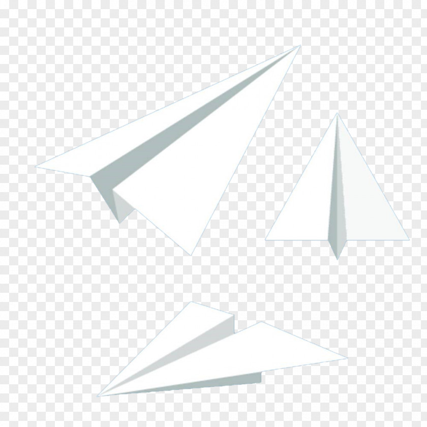 White Paper Airplane Triangle Area Pattern PNG