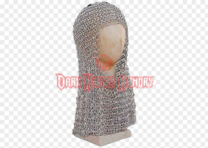 Chainmail Coif Mail Steel Neck Rivet PNG