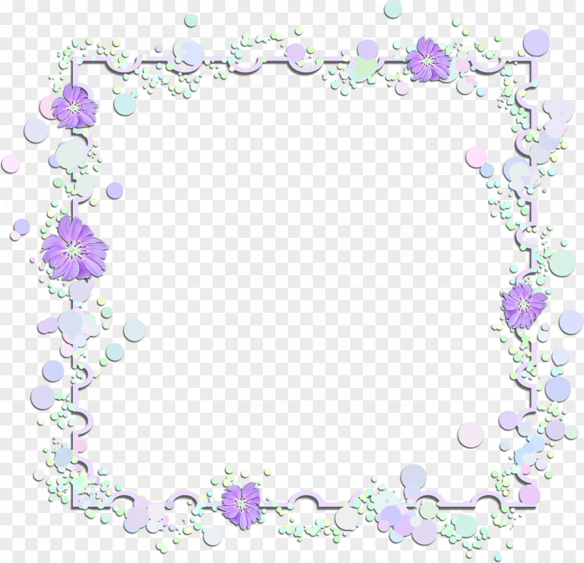 Purple Flower Frame Floral PNG