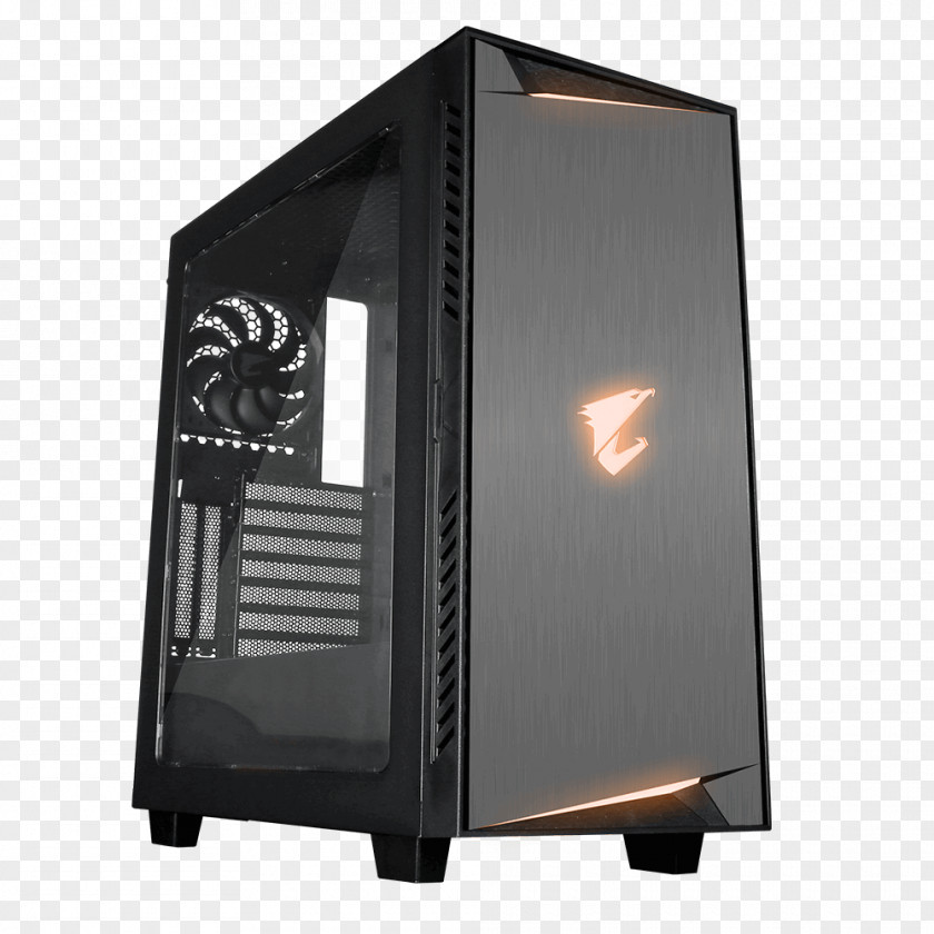 Rgb Desktop Aquarium Computer Cases & Housings Graphics Cards Video Adapters AORUS AC300W ATX Mid-Tower Gaming Chassis Gigabyte Technology PNG